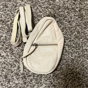 Free People Off-White Leather Crossbody Bag